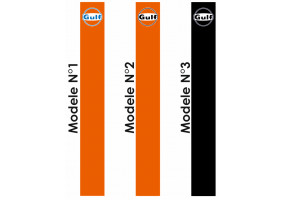 Sticker Gulf bande orange noir logo