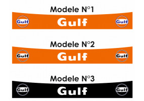 Sticker Gulf bande orange noir logo