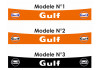 Sticker Gulf bande orange noir logo