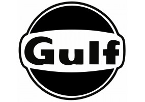 Sticker Gulf noir blanc