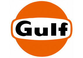 Sticker Gulf noir orange