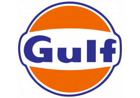 Sticker Gulf bleu orange