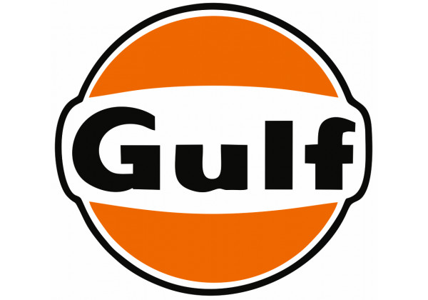 Sticker Gulf noir orange