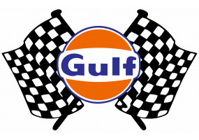 Sticker Gulf damier drapeau