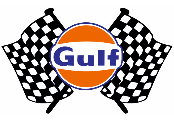Sticker Gulf damier drapeau
