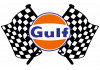 Sticker Gulf damier drapeau