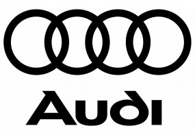 Sticker AUDI logo lettrage noir