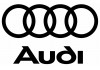 Sticker AUDI logo lettrage noir