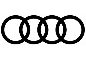 Sticker AUDI logo noir