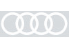 Sticker AUDI logo blanc gris