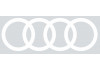 Sticker AUDI logo blanc gris