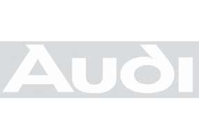 Sticker AUDI logo blanc gris