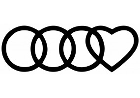 Sticker AUDI logo noir