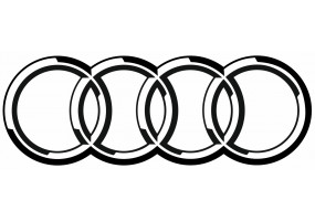 Sticker AUDI logo noir