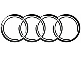 Sticker AUDI logo noir