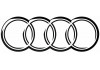 Sticker AUDI logo noir