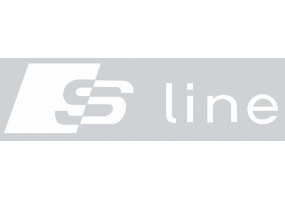 Sticker AUDI S line blanc gris