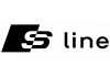 Sticker AUDI S line blanc noir
