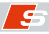 Sticker AUDI S line blanc rouge