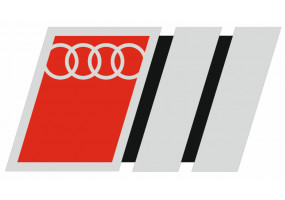 Sticker AUDI rouge gris noir