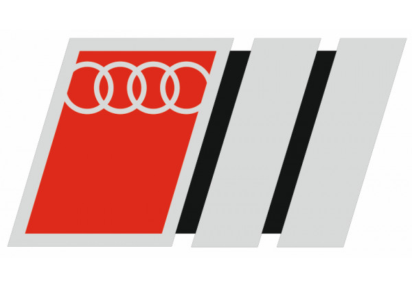 Sticker AUDI rouge gris noir