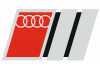 Sticker AUDI rouge gris noir