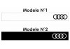 Sticker AUDI bande blanc noir