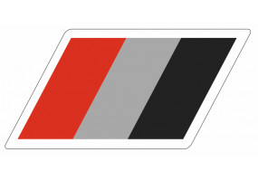 Sticker AUDI orange gris noir