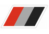 Sticker AUDI orange gris noir