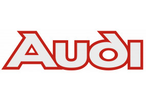 Sticker AUDI rouge gris
