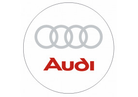 Sticker AUDI rouge gris blanc