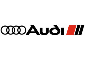 Sticker AUDI blanc noir orange