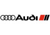 Sticker AUDI blanc noir orange