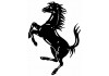 Sticker FERRARI noir blanc