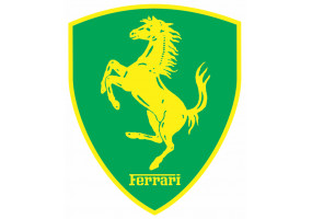 Sticker FERRARI vert jaune