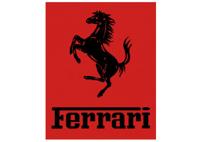 Sticker FERRARI logo rouge noir