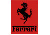 Sticker FERRARI logo rouge noir