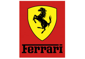 Sticker FERRARI logo rouge noir jaune