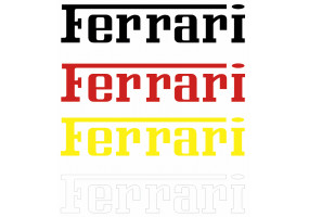 Sticker FERRARI lettrage couleur