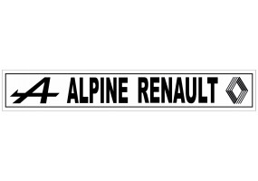 Sticker ALPINE renault noir blanc