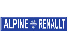 Sticker ALPINE renault bleu blanc