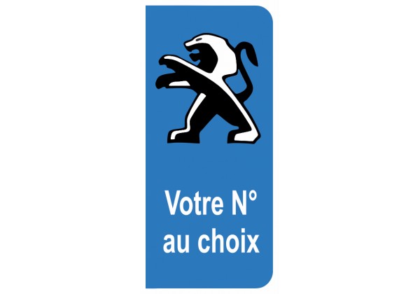 Sticker PEUGEOT plaque immatriculation