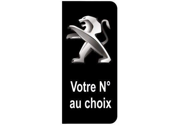 Sticker PEUGEOT plaque immatriculation