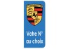 Sticker PORSCHE plaque immatriculation