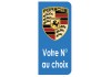 Sticker PORSCHE plaque immatriculation