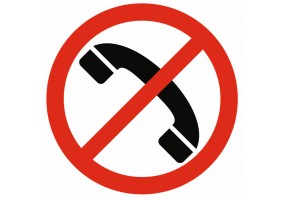 Sticker interdiction de téléphoner