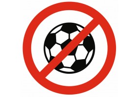Sticker interdit aux jeux de balles et ballons