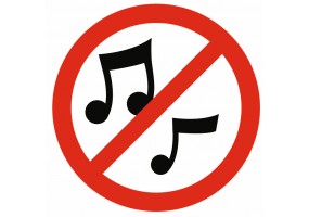 Sticker musique interdit