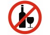 Sticker boisson alcool interdit