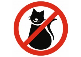 Sticker interdit aux chats